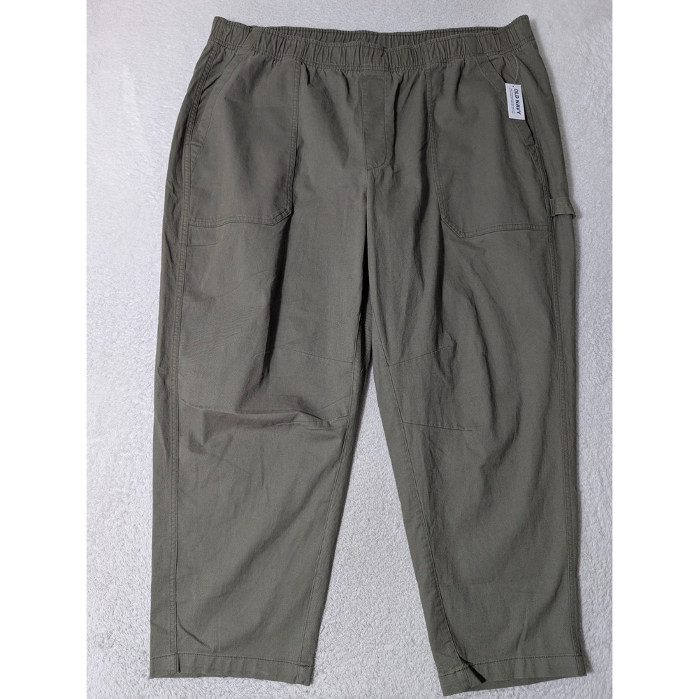 NEW! Old Navy Pulla Utility Pants Women 2X Green Stretch High Rise Inseam 27.5 - Picture 6 of 10